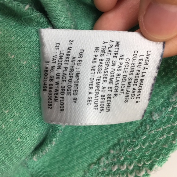 Anthropologie Postage Stamp Green Peplum Knit L - Picture 4 of 7